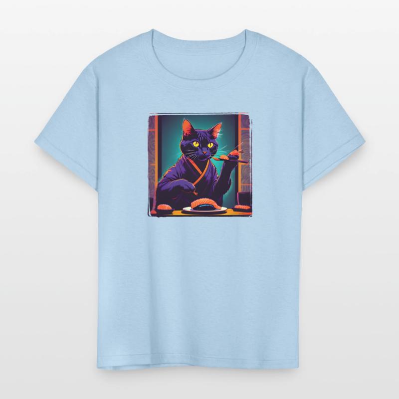 AI Cat Eating Sushi - Crazy Cool Kids