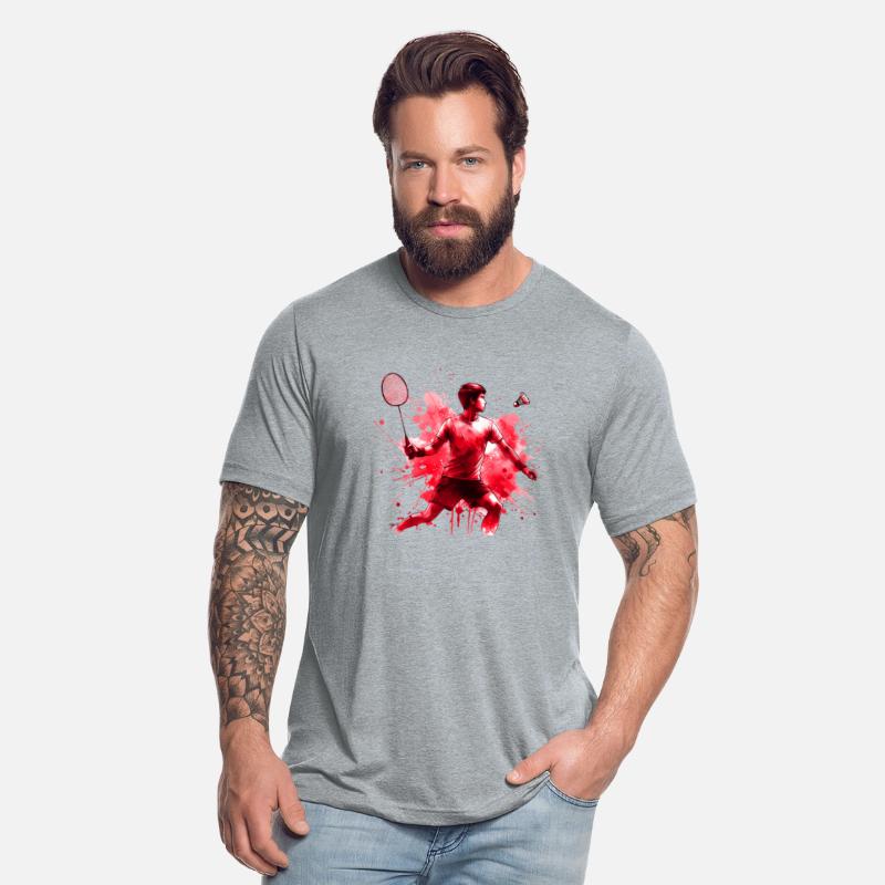 Badminton Player with Shuttlecock Smash Hand