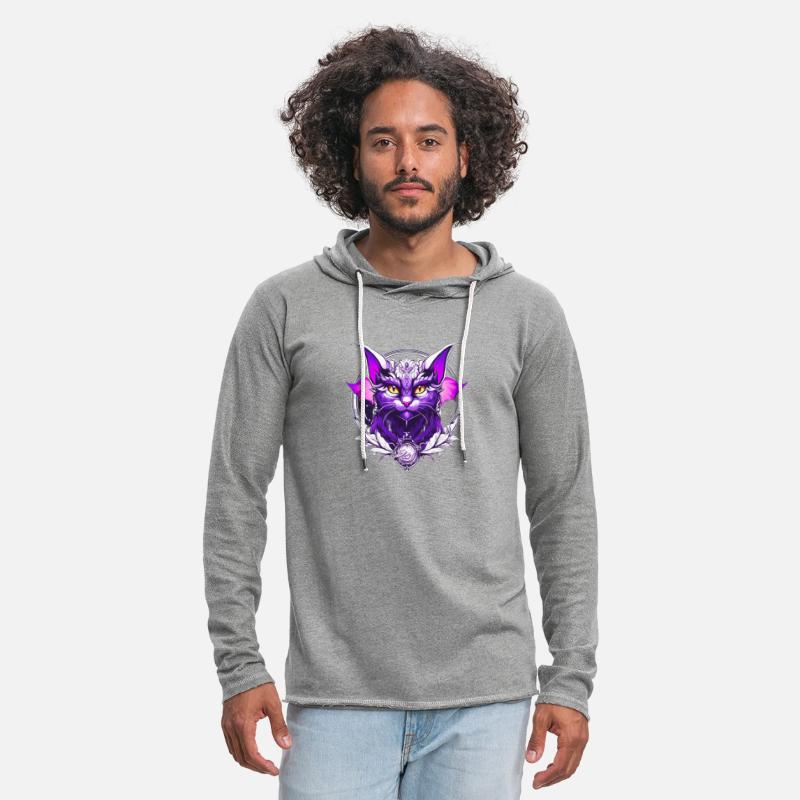 Black White purple Dragon Cat with wings the wizar