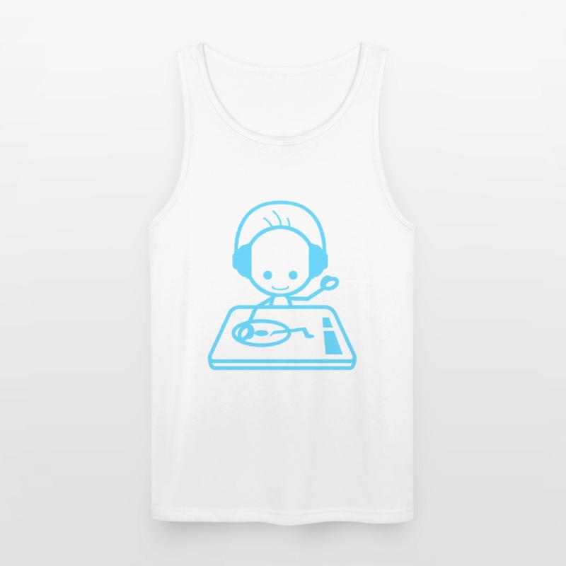 Cool Happy DJ Guy Mixing Console Music Party Man