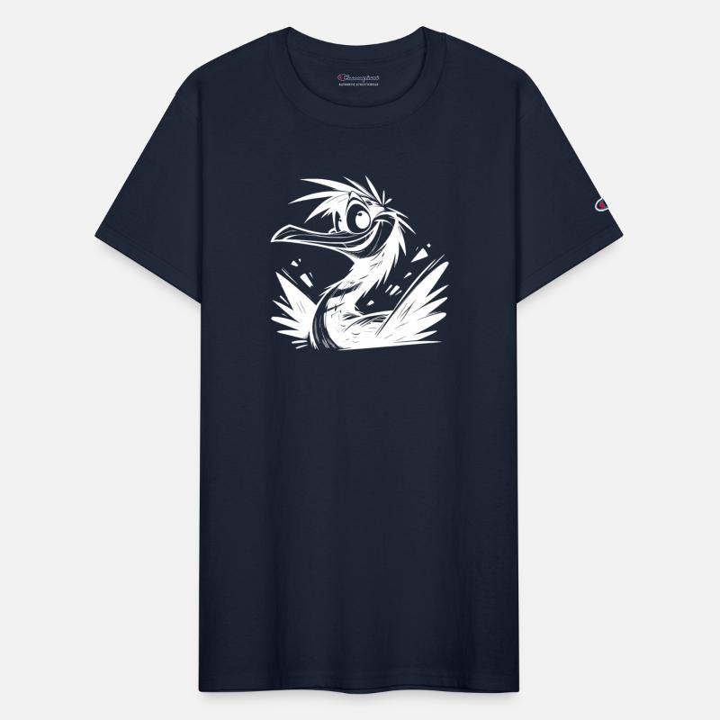 Cute Cormoran Bathing Day Pencil Sketch