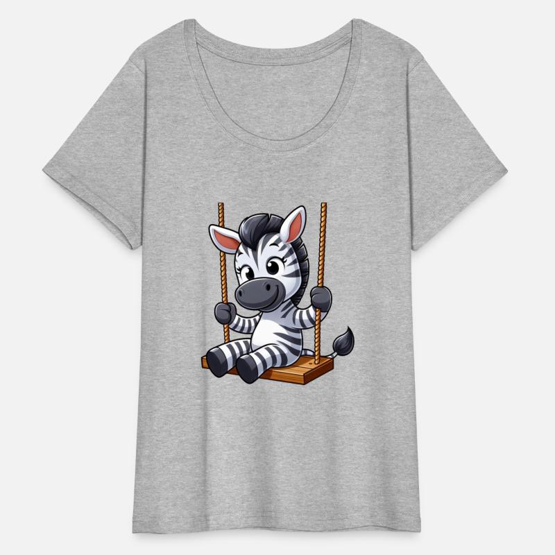 Cute zebra swing cartoon playground