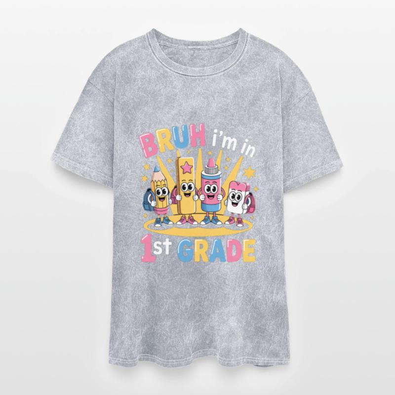 Funny Back To School Design Bruh I'm In 1st Grade
