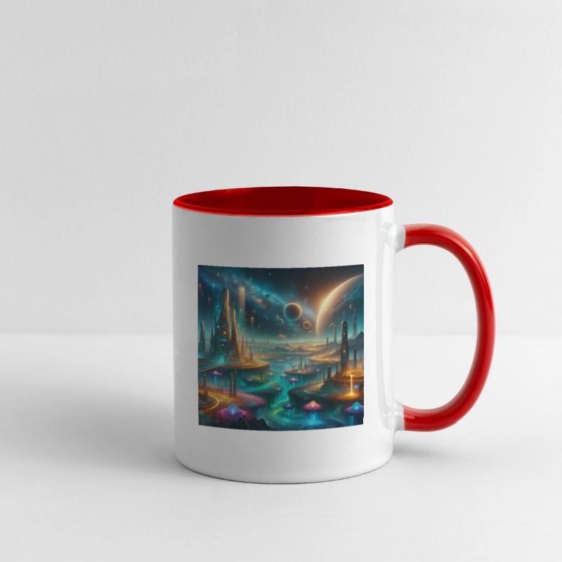 Futuristic Alien Landscape Design Fantasy Sci-Fi