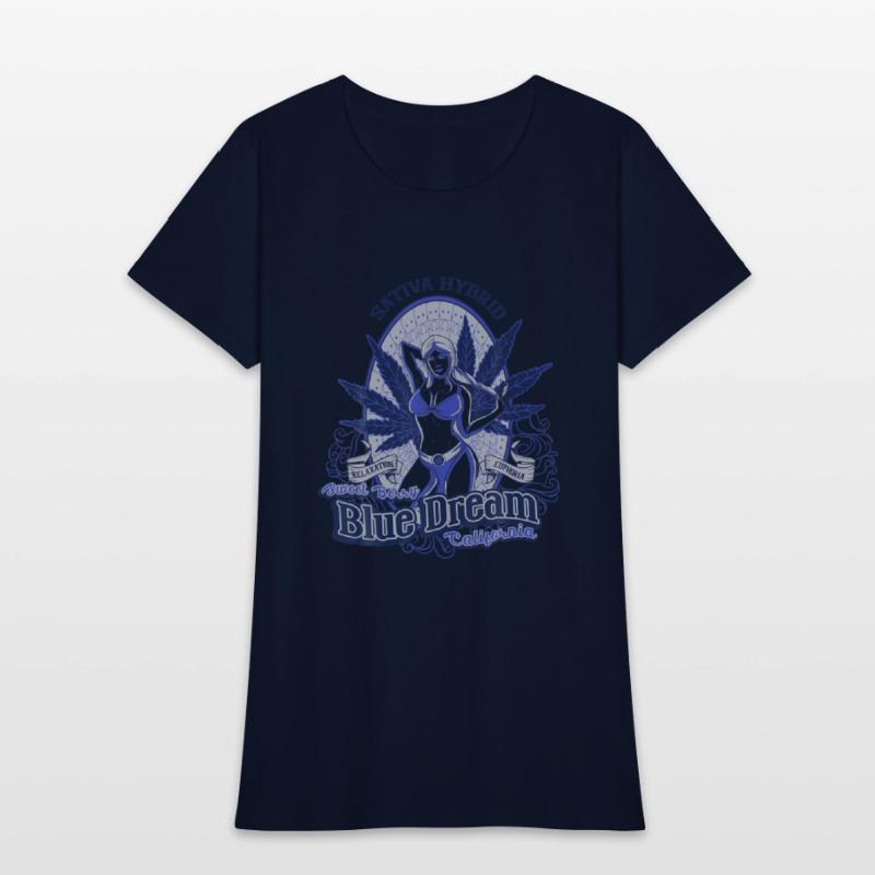 Marijuana Blue Strain Sexy Girl T Shirt
