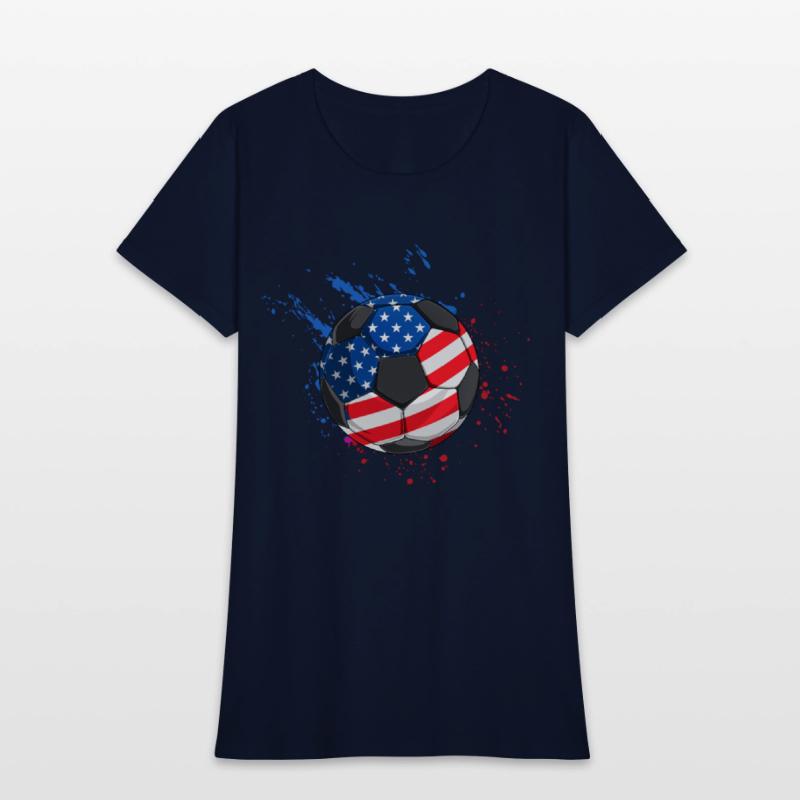 Patriotic Soccer 4th of July USA American Flag