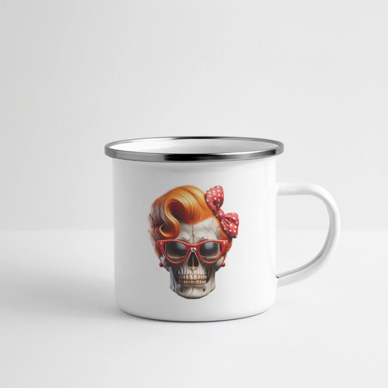 Retro Rockabilly Skull