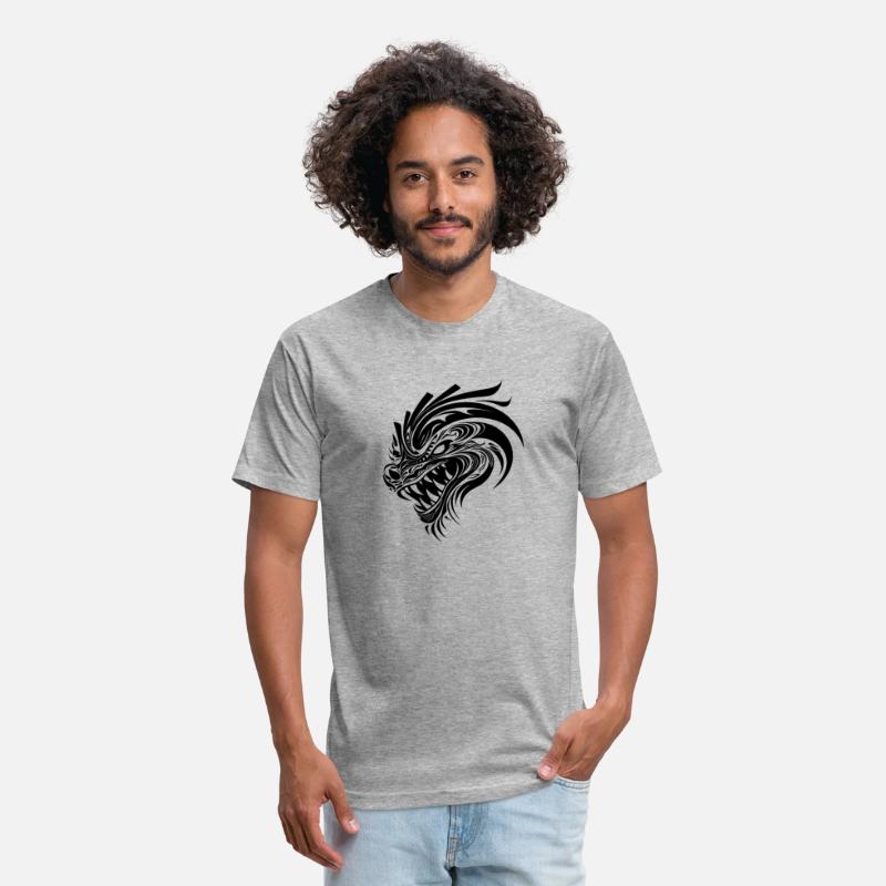 Roaring Chinese Dragon In Tattoo Style