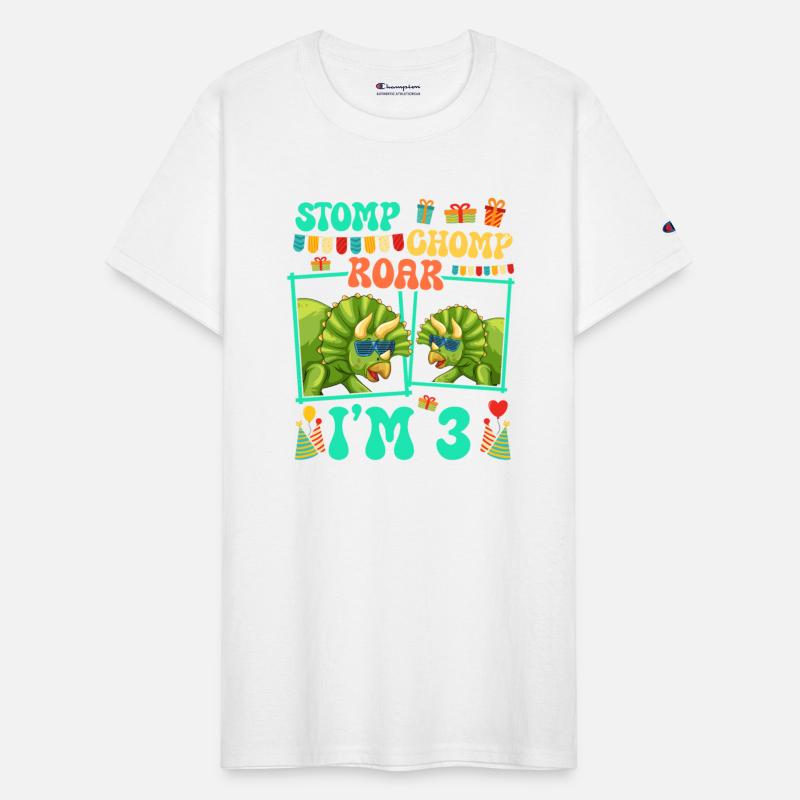 Stomp Chomp Roar I'm 3 Dinosaur Lover Kid 3rd