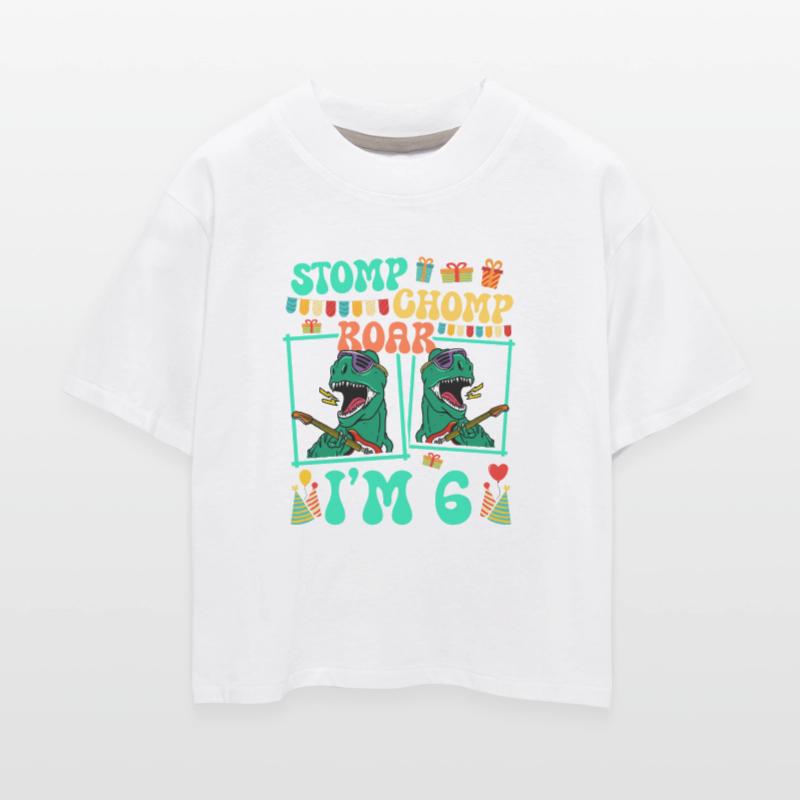 Stomp Chomp Roar I'm 6 Guitar Dinosaur Kid 6th