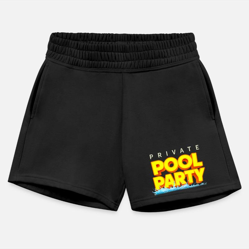 Vibrant Private Pool Party Text Design