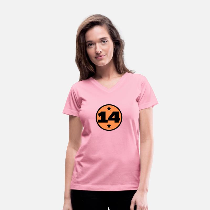 14 Circle OrangeBlack Birthday Age