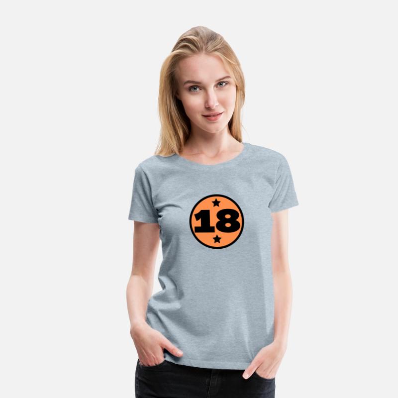 18 Circle Orange Black Birthday Age