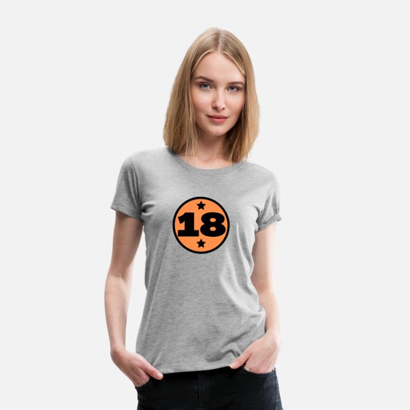 18 Circle Orange Black Birthday Age