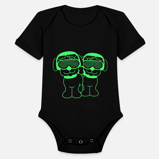 2 DJ Dog Team Pet Sunglasses Headphone Music Party