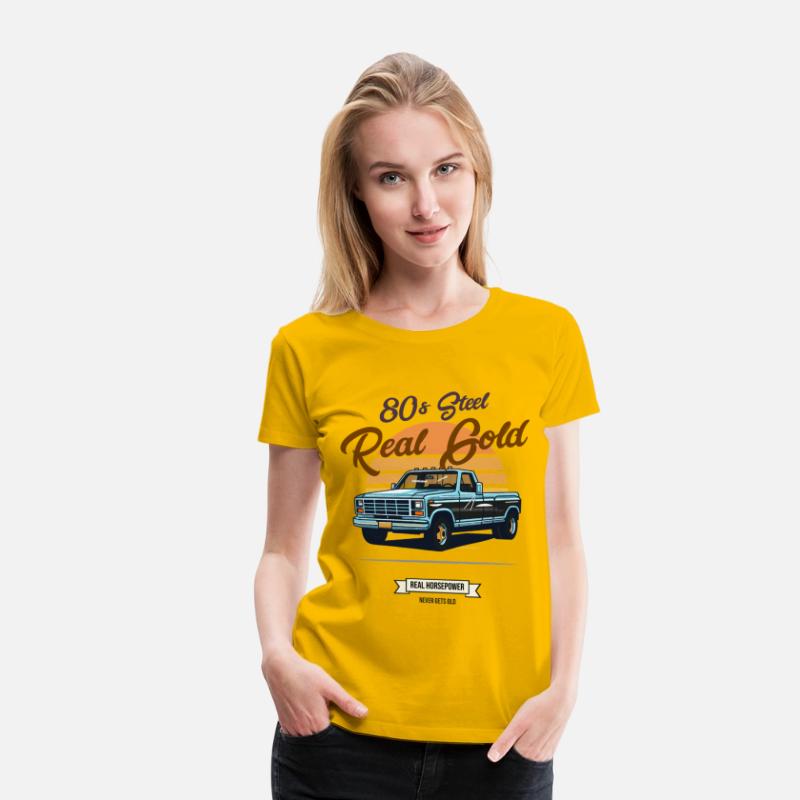 80s Steel Real Gold Classic Retro Truck Sunset