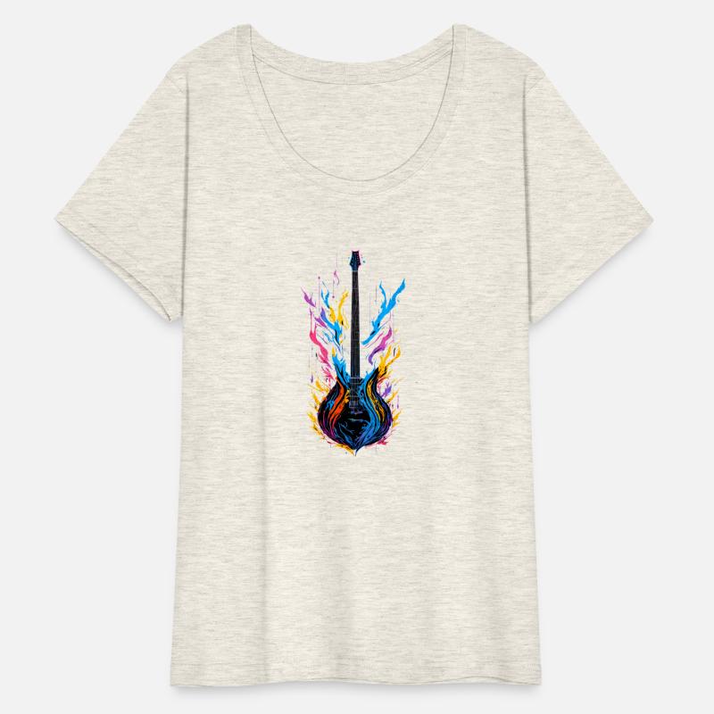 A Colorful Guitar Graffiti style