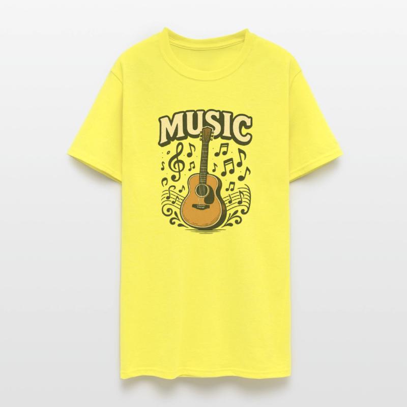 Acoustic Guitar Music Illustration