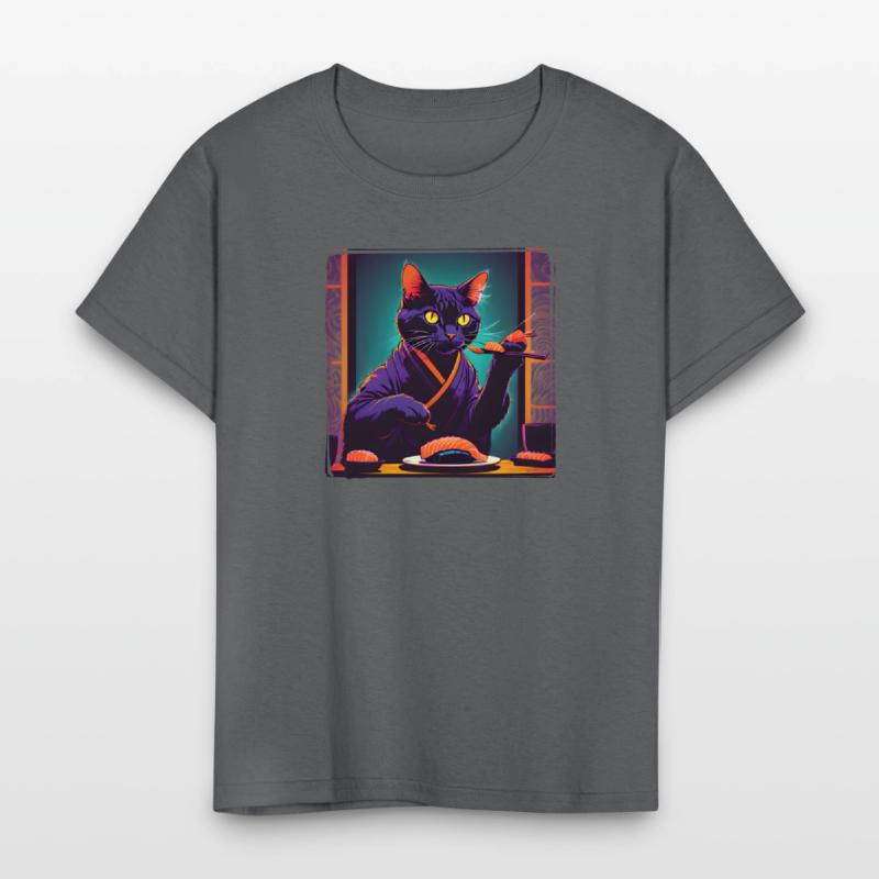 AI Cat Eating Sushi - Crazy Cool Kids