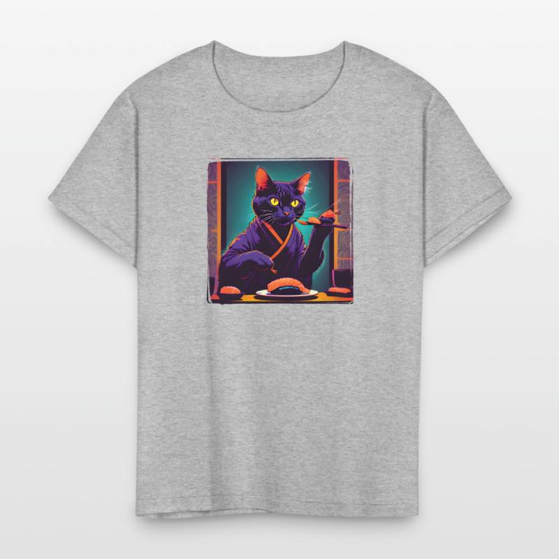 AI Cat Eating Sushi - Crazy Cool Kids