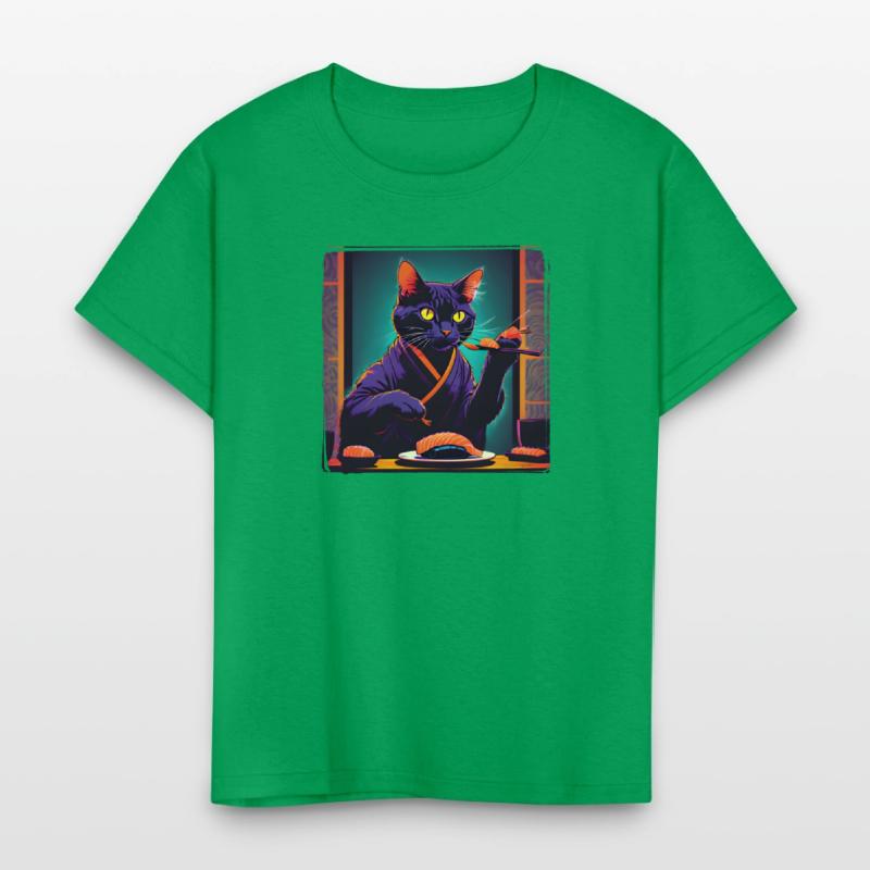 AI Cat Eating Sushi - Crazy Cool Kids