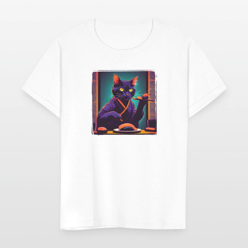 AI Cat Eating Sushi - Crazy Cool Kids