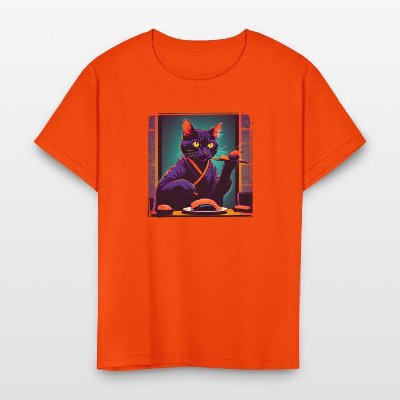 AI Cat Eating Sushi - Crazy Cool Kids