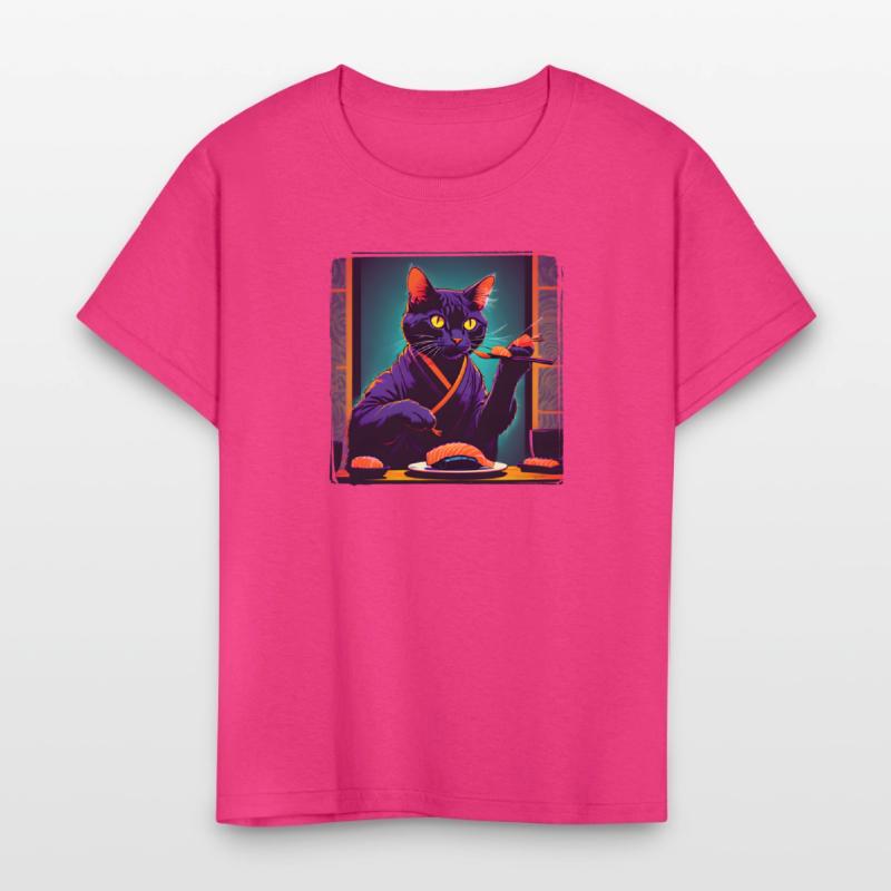 AI Cat Eating Sushi - Crazy Cool Kids