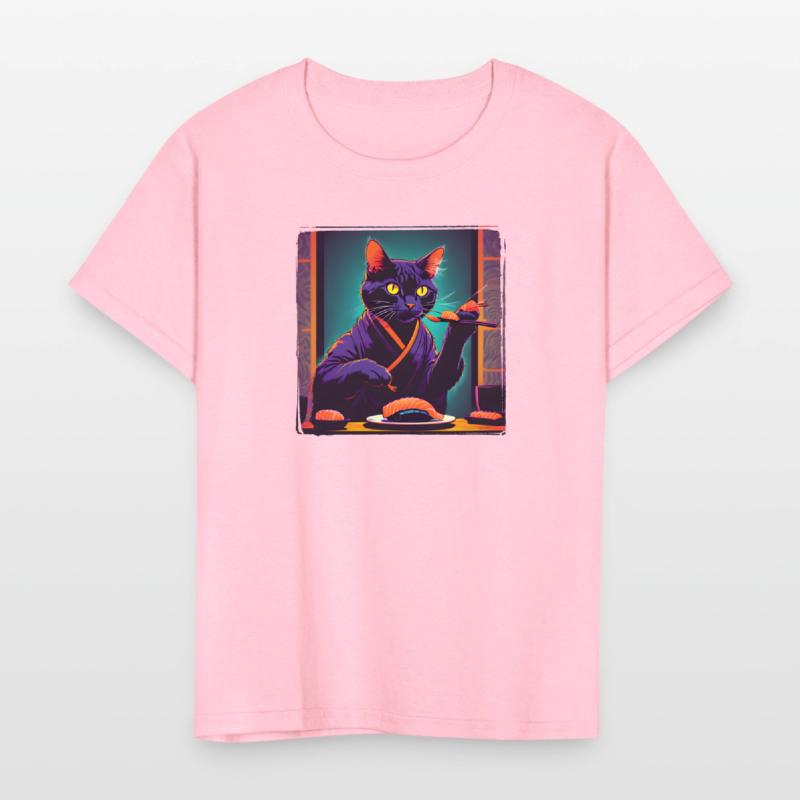 AI Cat Eating Sushi - Crazy Cool Kids