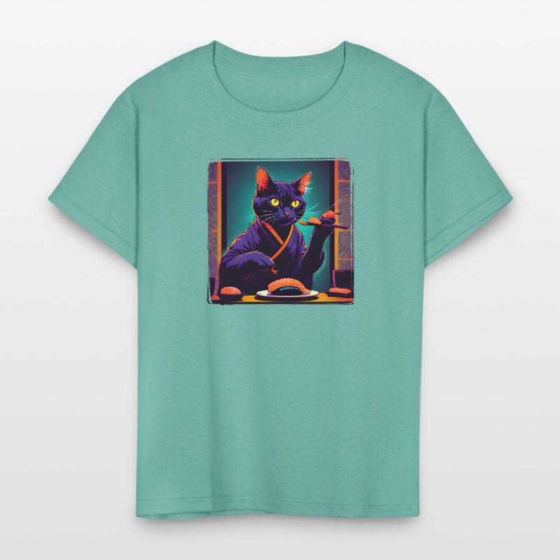 AI Cat Eating Sushi - Crazy Cool Kids