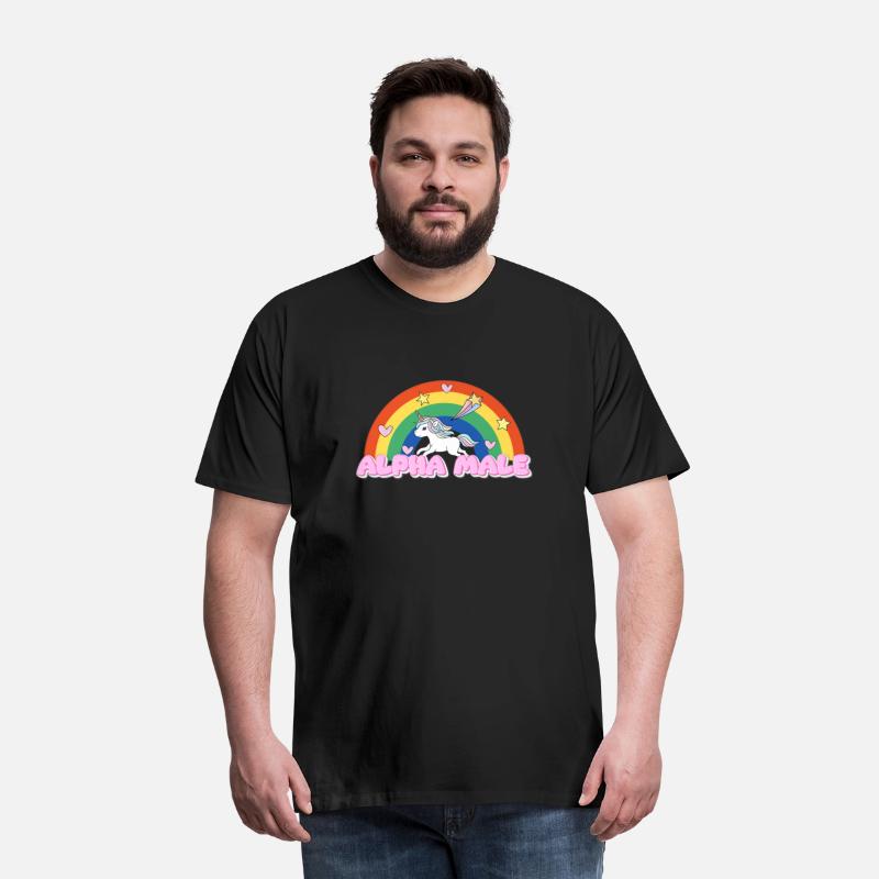 Alpha Male Funny Rainbow Unicorn