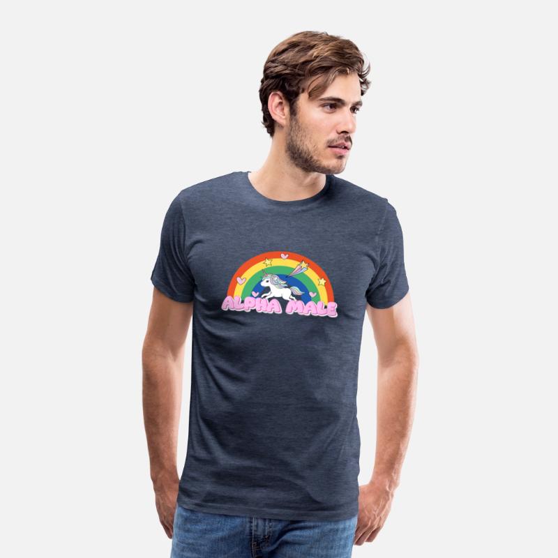 Alpha Male Funny Rainbow Unicorn