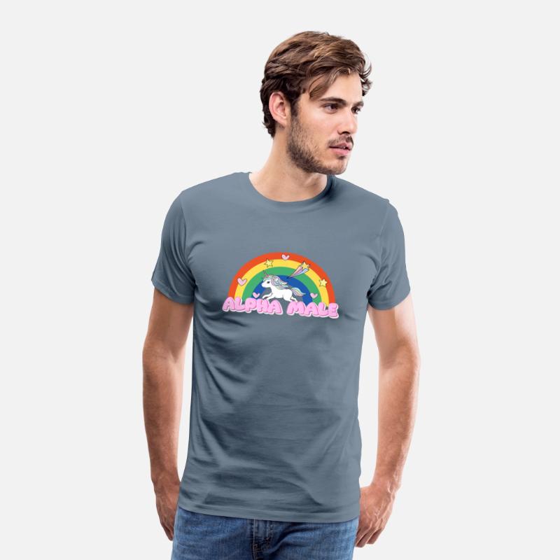 Alpha Male Funny Rainbow Unicorn