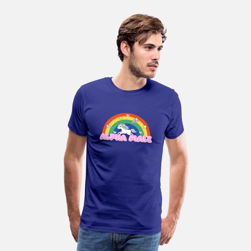 Alpha Male Funny Rainbow Unicorn
