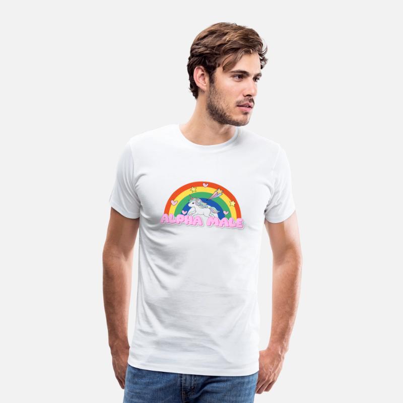 Alpha Male Funny Rainbow Unicorn