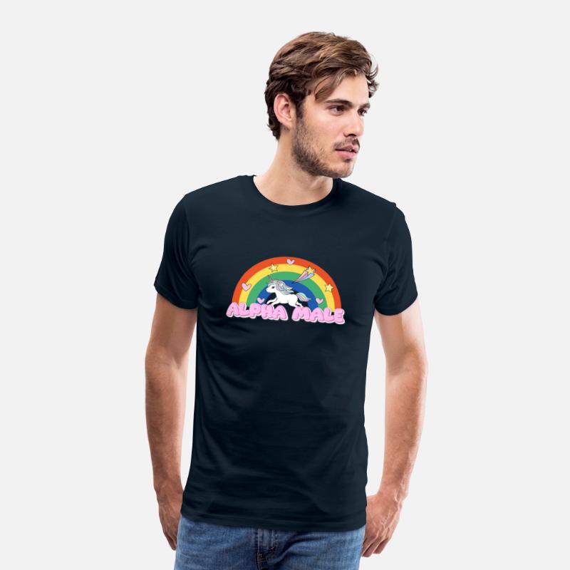 Alpha Male Funny Rainbow Unicorn