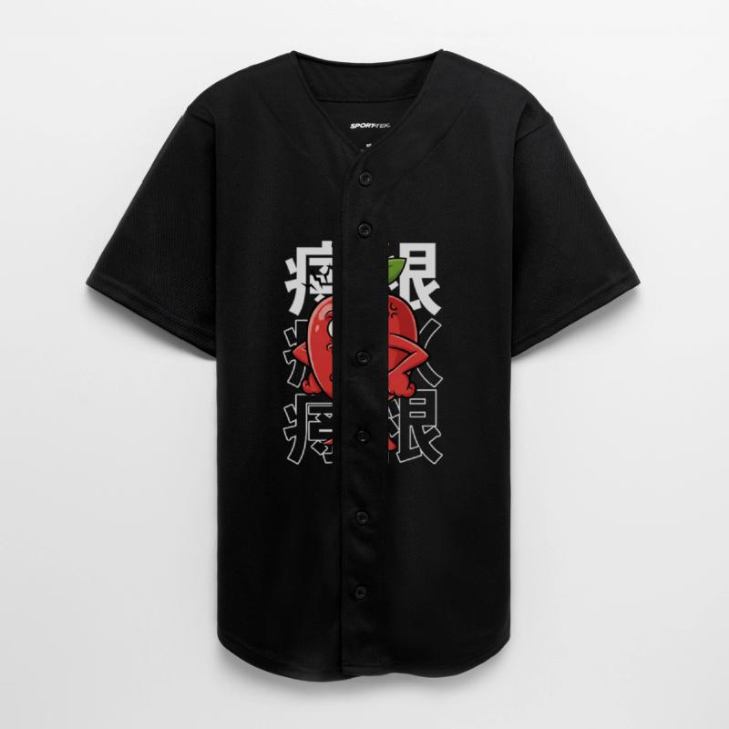 Angry Cherry Cartoon with Text Backdrop