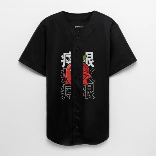 Angry Cherry Cartoon with Text Backdrop