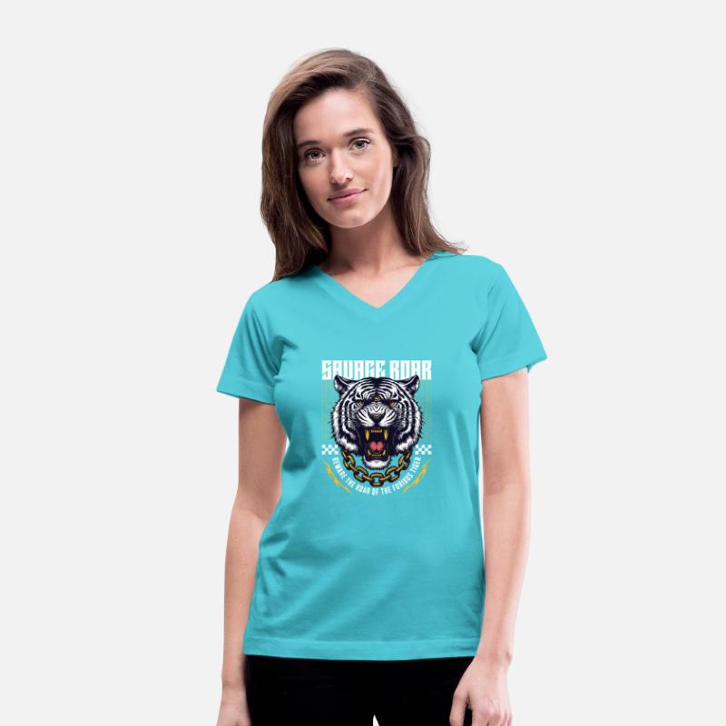 Angry tiger savage roar