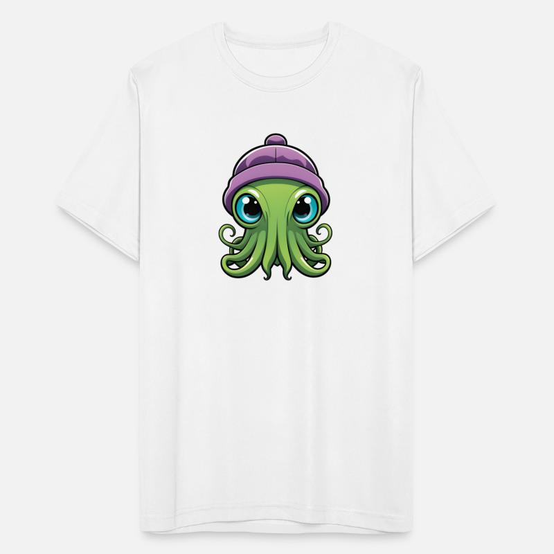 Annoyed octopus with cap