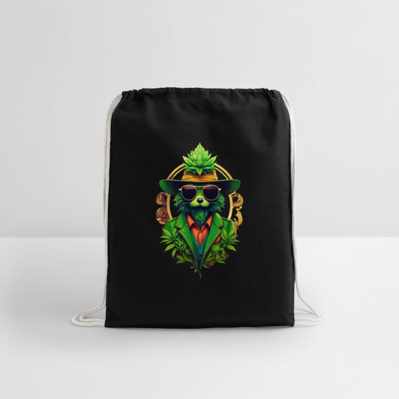 anthropomorphic cannabis logo hipster modern marke