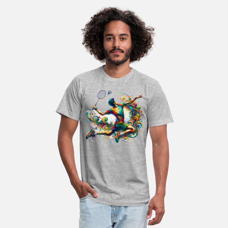 Badminton Player with Shuttlecock Smash Hand