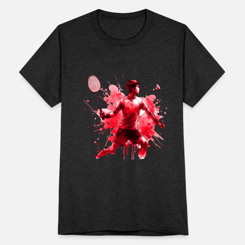 Badminton Player with Shuttlecock Smash Hand