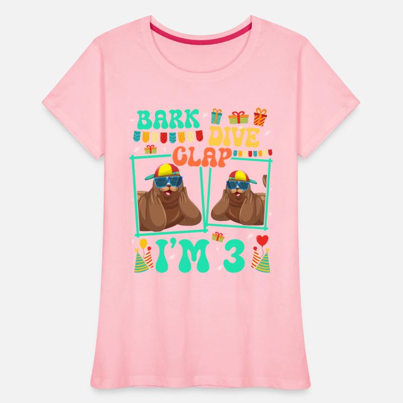 Bark Dive Clap I'm 3 Sea Lion Mammal Kid 3rd