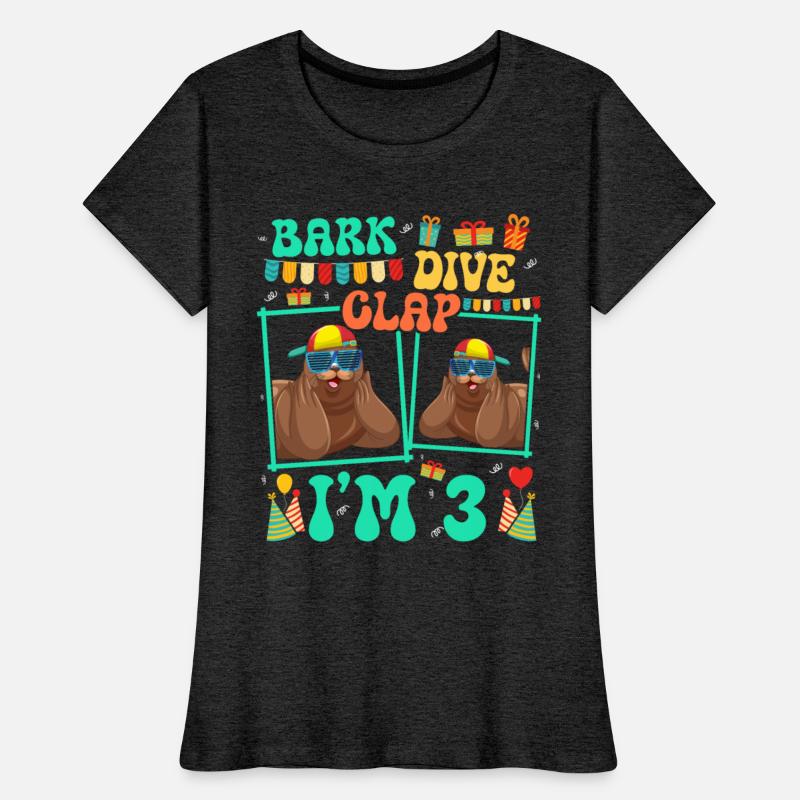 Bark Dive Clap I'm 3 Sea Lion Mammal Kid 3rd