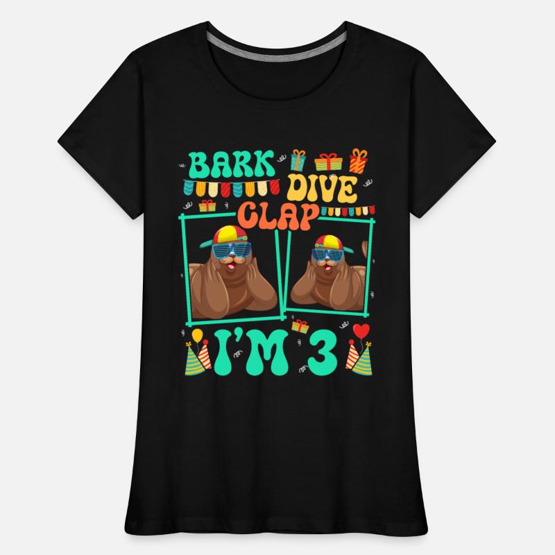 Bark Dive Clap I'm 3 Sea Lion Mammal Kid 3rd