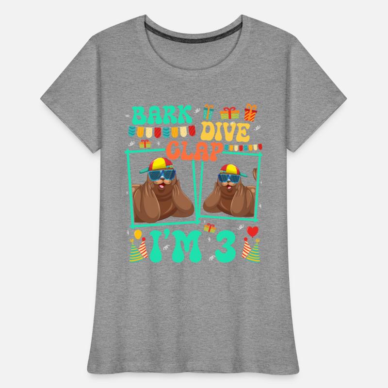 Bark Dive Clap I'm 3 Sea Lion Mammal Kid 3rd