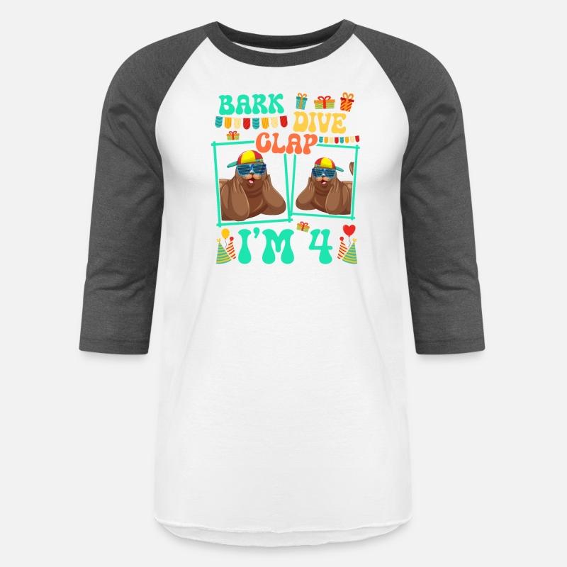 Bark Dive Clap I'm 4 Sea Lion Mammal Kid 4th