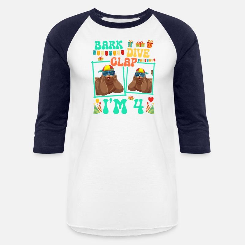 Bark Dive Clap I'm 4 Sea Lion Mammal Kid 4th