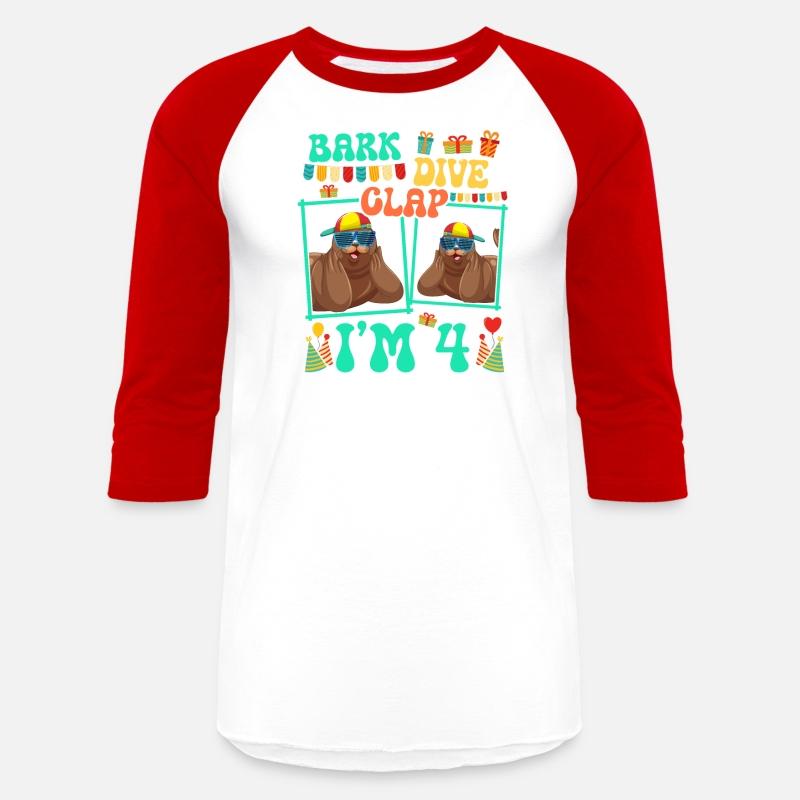 Bark Dive Clap I'm 4 Sea Lion Mammal Kid 4th